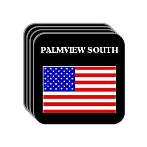 US Flag   Palmview South, Texas (TX) Set of 4 Mini Mousepad Coasters
