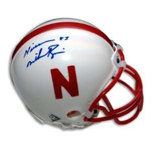  Mike Rozier Signed Nebraska Mini Helmet Heisman 83 