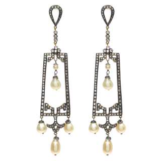   EARRING 18K SOLID GOLD DIAMOND .925 STERLING SILVER FASHION JEWELRY