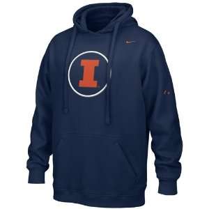   Illini Navy Blue Flea Flicker Hoody Sweatshirt: Sports & Outdoors