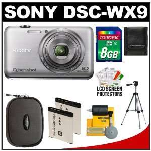  Sony Cyber Shot DSC WX9 16.2 MP Digital Camera (Silver 