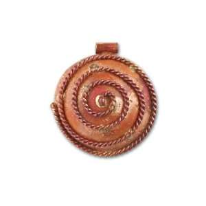 Large Copper Spiral Dome Pendant 