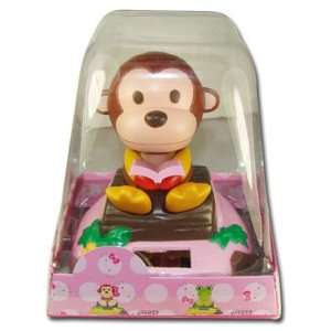  Solar Power Bobblehead Happy Little Monkey Home Decoration Car 