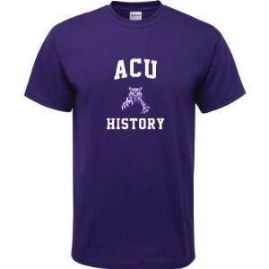  Abilene Christian Wildcats Purple Youth History Arch T 