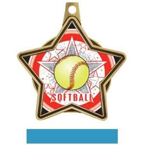  Hasty Awards Custom All  Star Insert Softball Medals GOLD MEDAL 