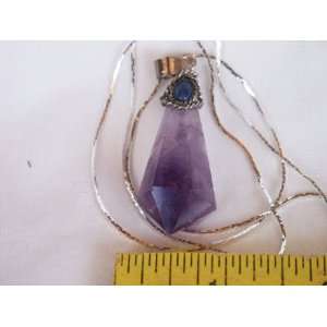  Faceted Amethyst Pendant with Silver Mounting, 8.21.8 