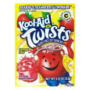 Kool Aid Twists Soarin Strawberry Lemonade Unsweetened Soft Drink Mix 