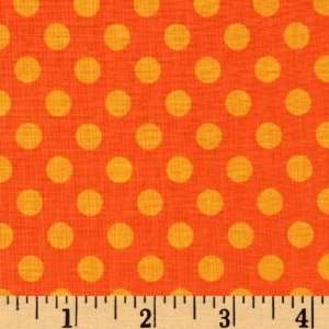  44 Wide Trick & Treat Polka Dot Orange Fabric By The 