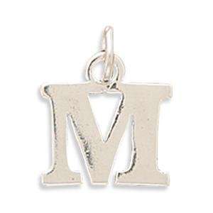  Greek Alphabet Letter   Mu Charm Sterling Silver: Jewelry