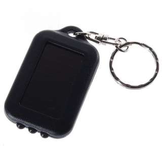 Solar Power rechargeable 3LED Flashlight Keychain Torch  