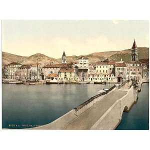  Photochrom Reprint of Traû, the Ciero Bridge, Dalmatia 