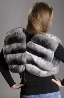 Genuine Chinchilla fur vest bolero jacket   ALL SIZES  