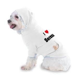  I Love/Heart Serena Hooded T Shirt for Dog or Cat LARGE 