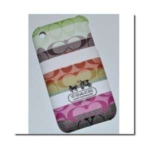 Multicolor Lined C Designer Case, Hard Back Cover for iPhone 3g/3gs 