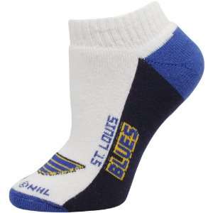  NHL St. Louis Blues White Color Block Ankle Socks: Sports 