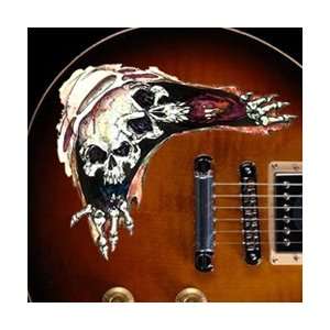   : Strattoos Stereo Skull Electric Guitar Tattoo: Musical Instruments