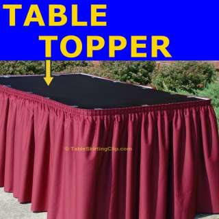 POLYESTER LINEN TABLE SKIRTING SKIRTS TOPPERS   9 LONG  