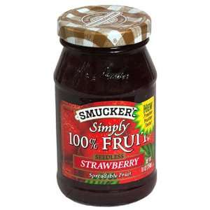  Smuckers Spreadable Fruit, Strawberry, 10 oz (284 g 