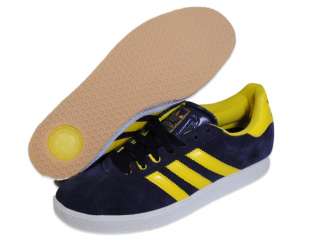 ADIDAS Men Shoes Gazelle Skate Dark Blue Yellow Shoes  