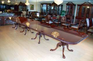 Large Mahogany Chippendale Dining Table  