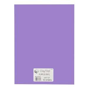  Grafix 9 Inch by 12 Inch Cling Film Purple, 50 Pack Arts 