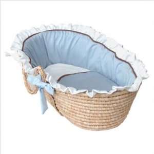 Personalized Moses Basket in Classic Blue: Baby