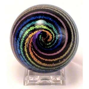  Handmade Signed Glass Marble 3 inches in Diameter By David 