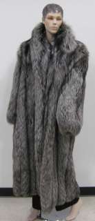 55888 New Grey Silver Fox Fur Coat Stroller Jacket 14  