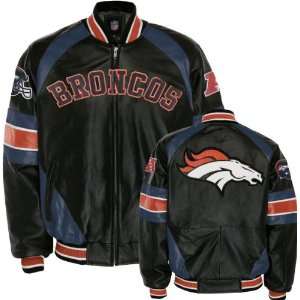  Denver Broncos Pig Napa Leather Varsity Jacket Sports 