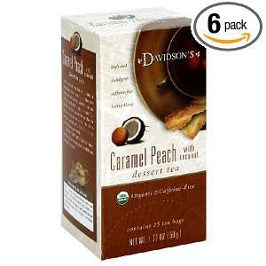 Davidsons Tea Caramel Peach with Coconut, 25 Count Tea Bags (Pack of 