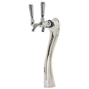  6502 C A Lucky Beer Tower, 2 Faucet, Chrome Finish, Air 