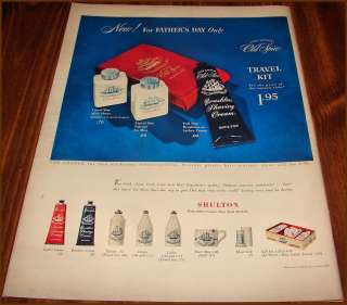 1949 OLD SPICE Travel Kit~Vintage SHULTON Photo AD  