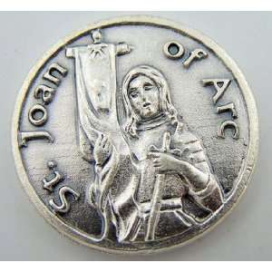 Catholic Devotion Prayer Coin Token Medal Charm Courage Patron St Joan 