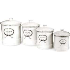  Over & Back 4 Piece Schoolhouse Canister Set