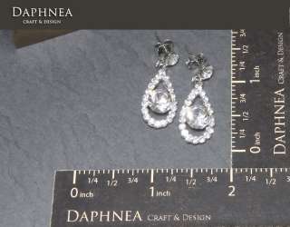 daphnea clear crystal new unique stud earrings FE600818  