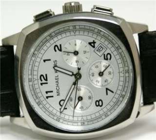 Michael Kors Mens Midsize Silvertone Chronograph Watch MK8028  