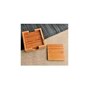  Bamboo Personalized Coasters, Set of 4: Kitchen & Dining