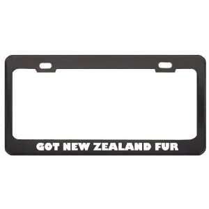 Got New Zealand Fur Seal? Animals Pets Black Metal License Plate Frame 
