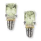 Shey Couture™ Silver w/ 14k Green Amethyst Earrings  