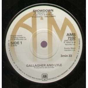  SHOWDOWN 7 INCH (7 VINYL 45) UK A&M 1978 GALLAGHER AND 