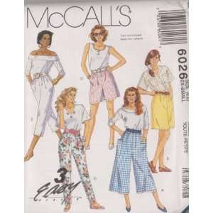 Misses Split Skirt Or Shorts And Pants McCalls Sewing Pattern 60267 