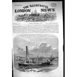  1862 River Thames Embankment Driving Pile Duke Buccleuch 