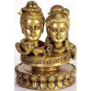  Shiva Parvati   Brass Sculpture: Home & Kitchen