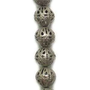    Round Filigree Metal Beads 8 Inch Strand Arts, Crafts & Sewing