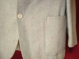 Mens preowned light gray sport jacket, size 41R. It is marked as a 