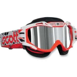 Scott USA Voltage Pro Air Snow Cross Goggles , Color: Red/Silver Lens 
