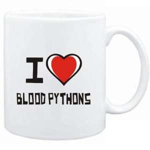    Mug White I love Blood Pythons  Animals