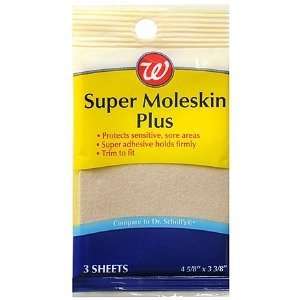   Super Moleskin Plus Sheets, 3 ea Health 