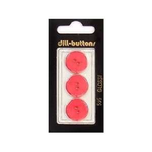  Dill Buttons 18mm 2 Hole Pink 3 pc (6 Pack) Health 