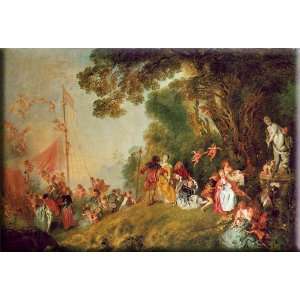   16x11 Streched Canvas Art by Watteau, Jean Antoine